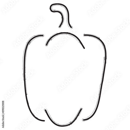 pepper strokes on a white background. Vector illustration.