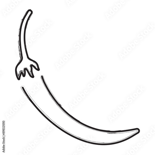 pepper strokes on a white background. Vector illustration.