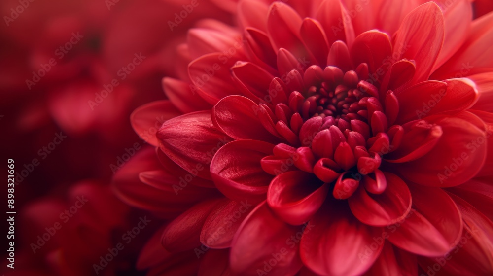 A red flower in focus, blooming at midday with a softly blurred background A red flower in focus, blooming at midday with a softly blurred background