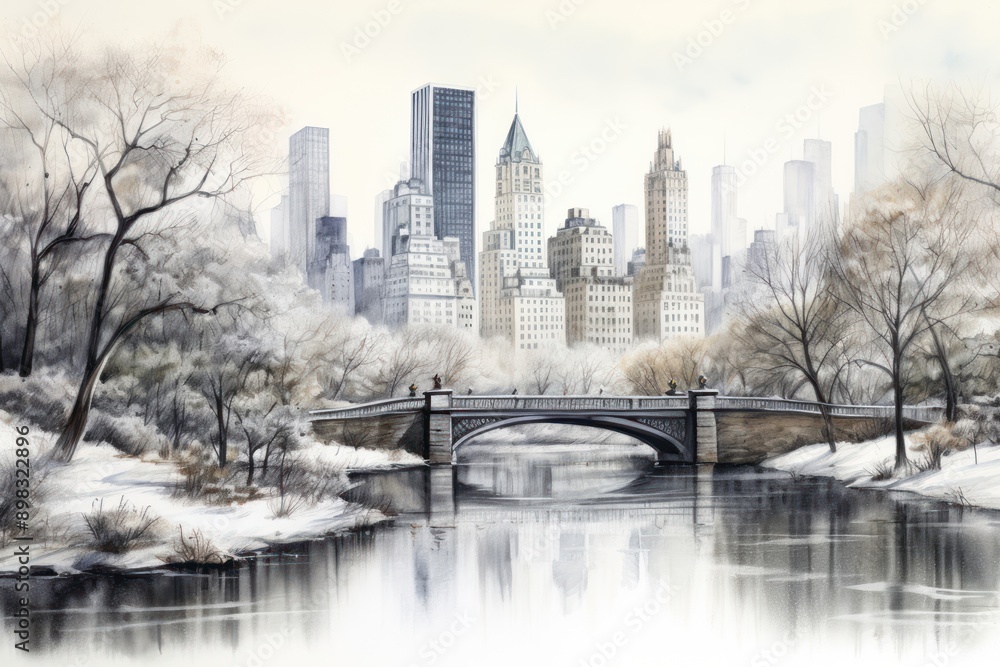 Obraz premium New york architecture landscape cityscape.