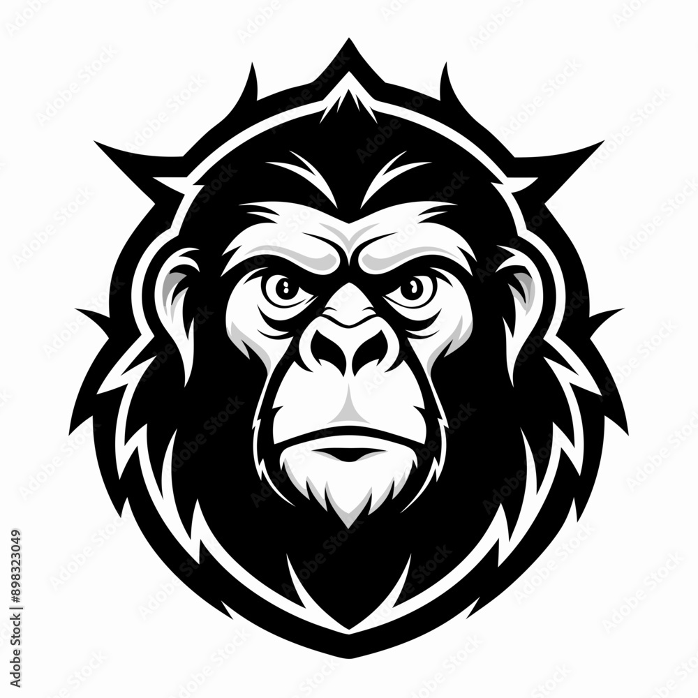 Fototapeta premium orangutan head icon