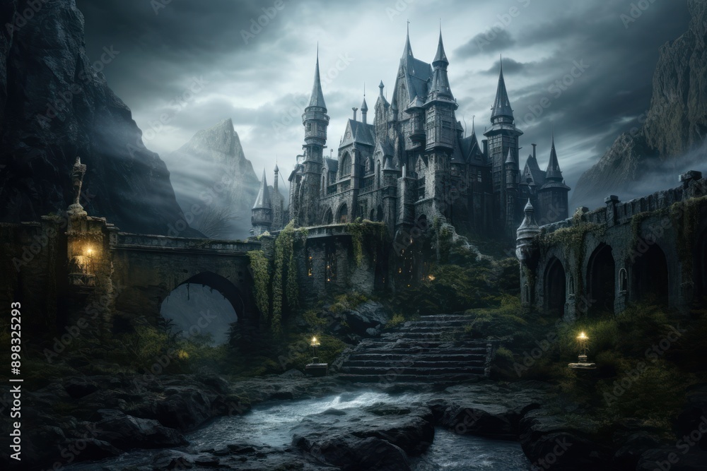 Obraz premium Castle architecture building outdoors. .