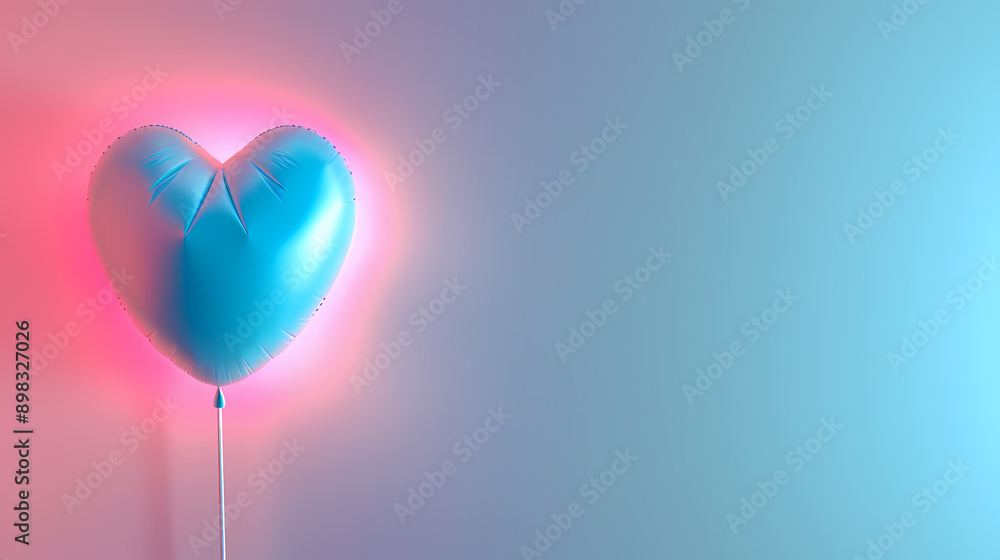 Heart shaped balloons, symbol of romantic love Heart shaped balloons, symbol of romantic love