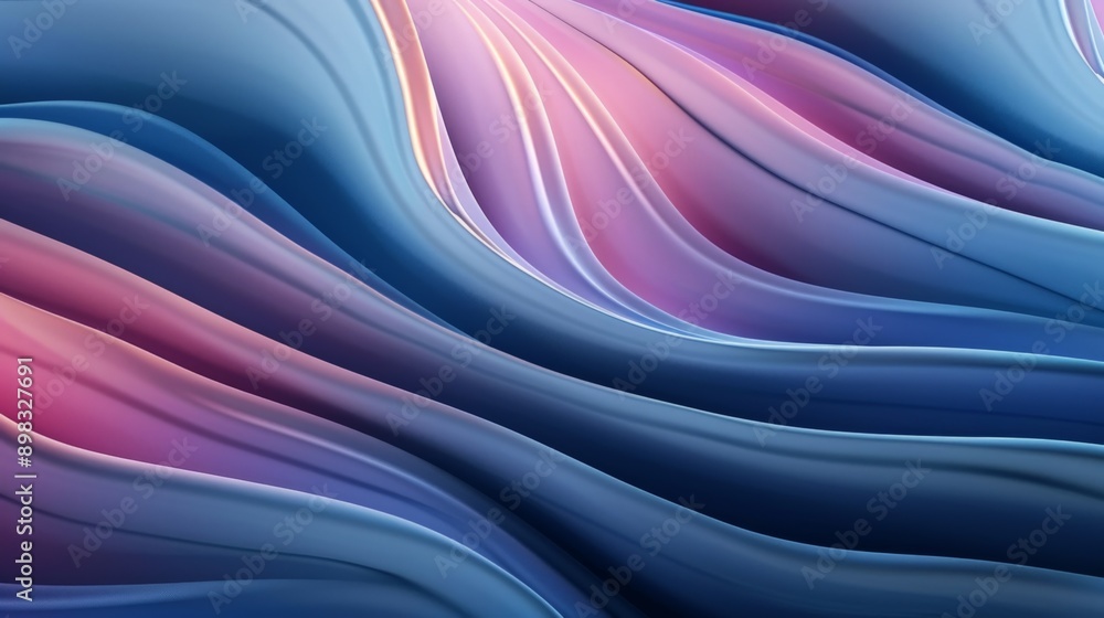 Fototapeta premium Abstract background forming smooth wavy shapes bending