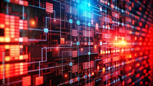 Wallpaper Mural technology digital light background. AI GENERATED Torontodigital.ca