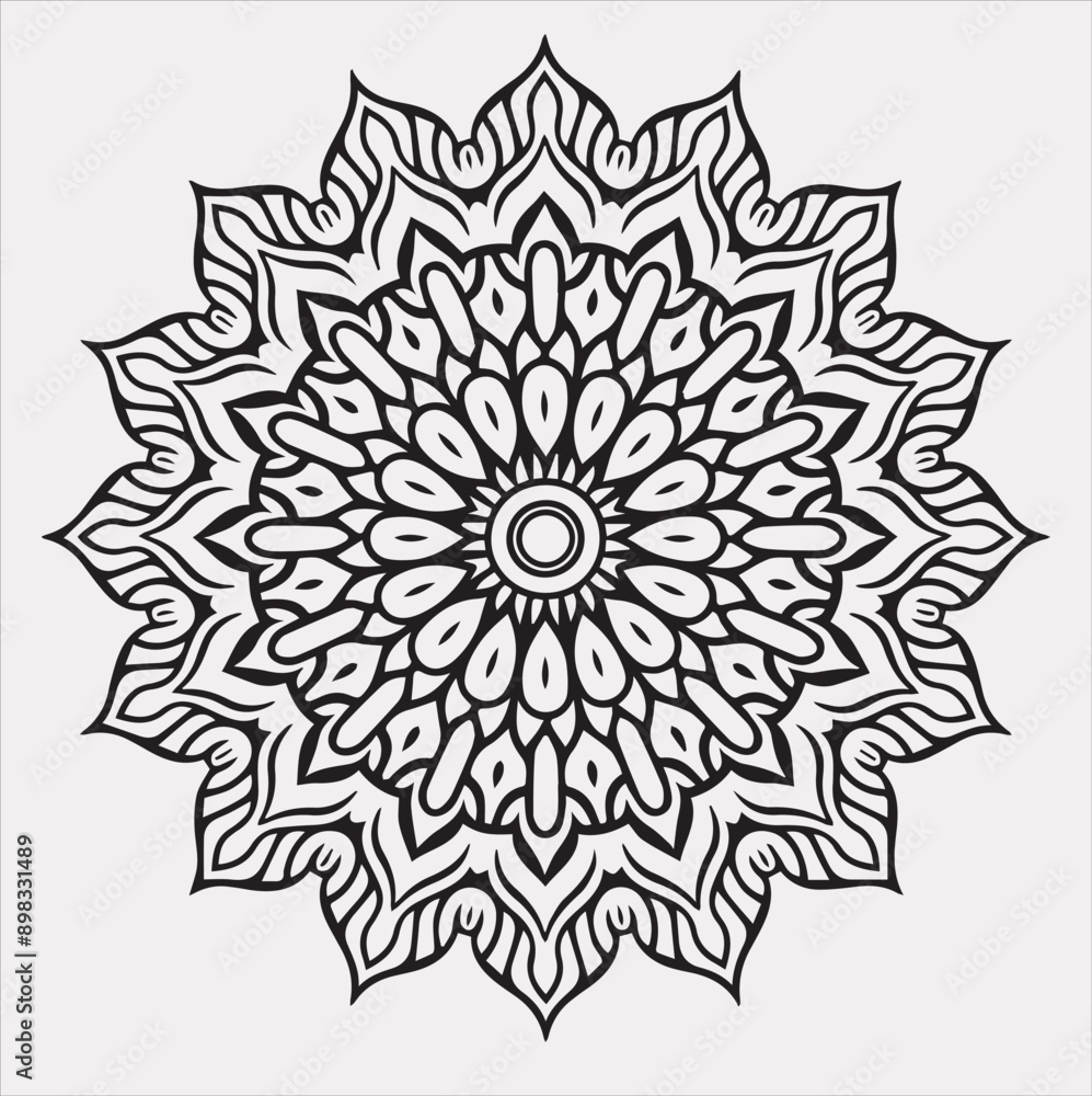 mandala silhouette vector on a white background mandala silhouette vector on a white background