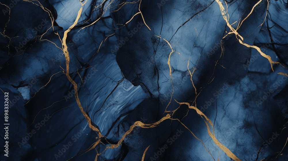 A dark blue and white marble pattern with gold veins, alcohol ink background, seamless patterns, background, wallpaper A dark blue and white marble pattern with gold veins, alcohol ink background, seamless patterns, background, wallpaper
