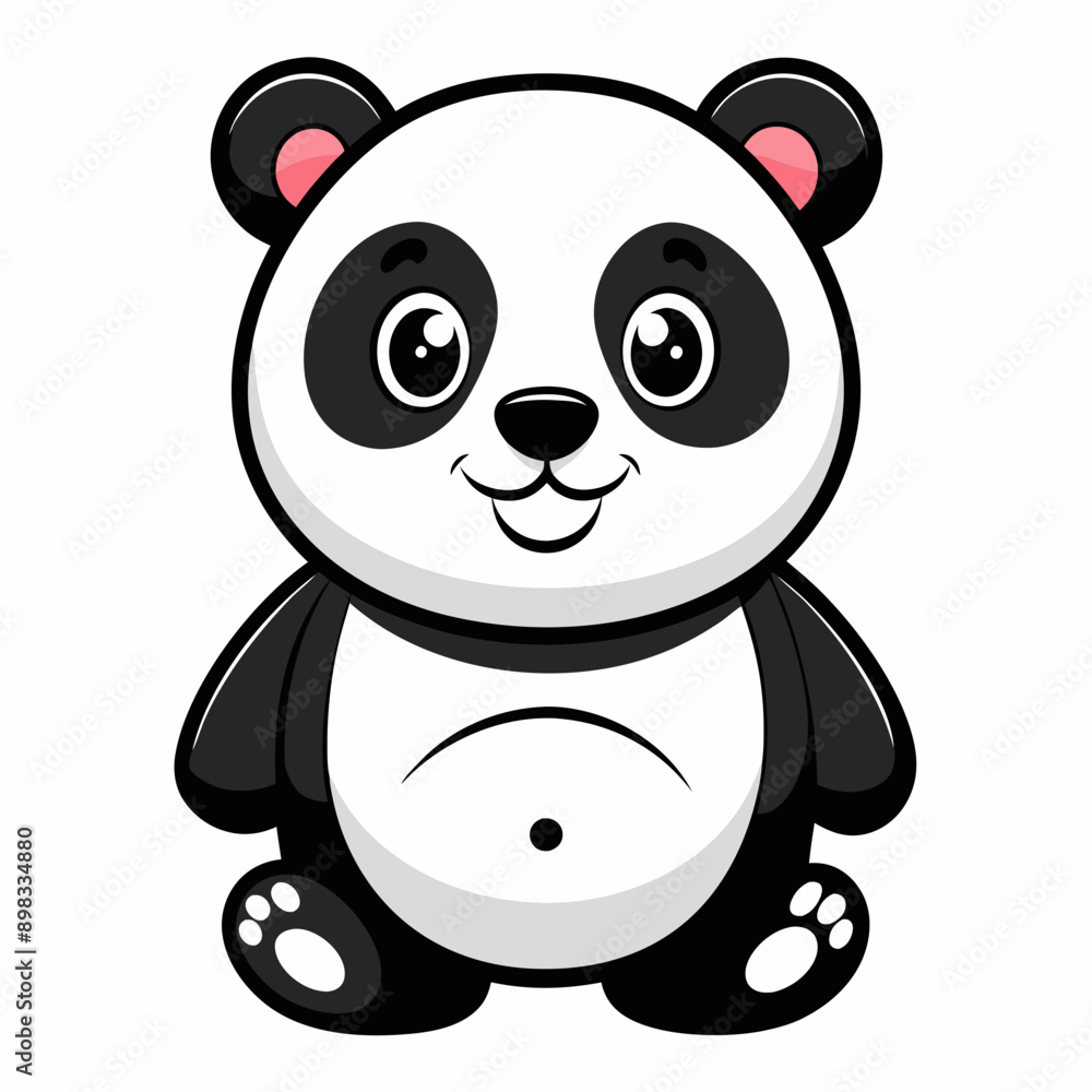 Naklejka premium panda icon vector