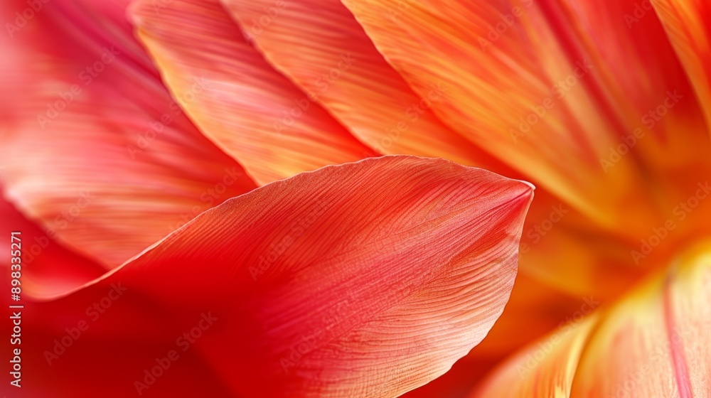 A red-yellow flower's detailed shot, background featuring indistinct center of the bloom A red-yellow flower's detailed shot, background featuring indistinct center of the bloom