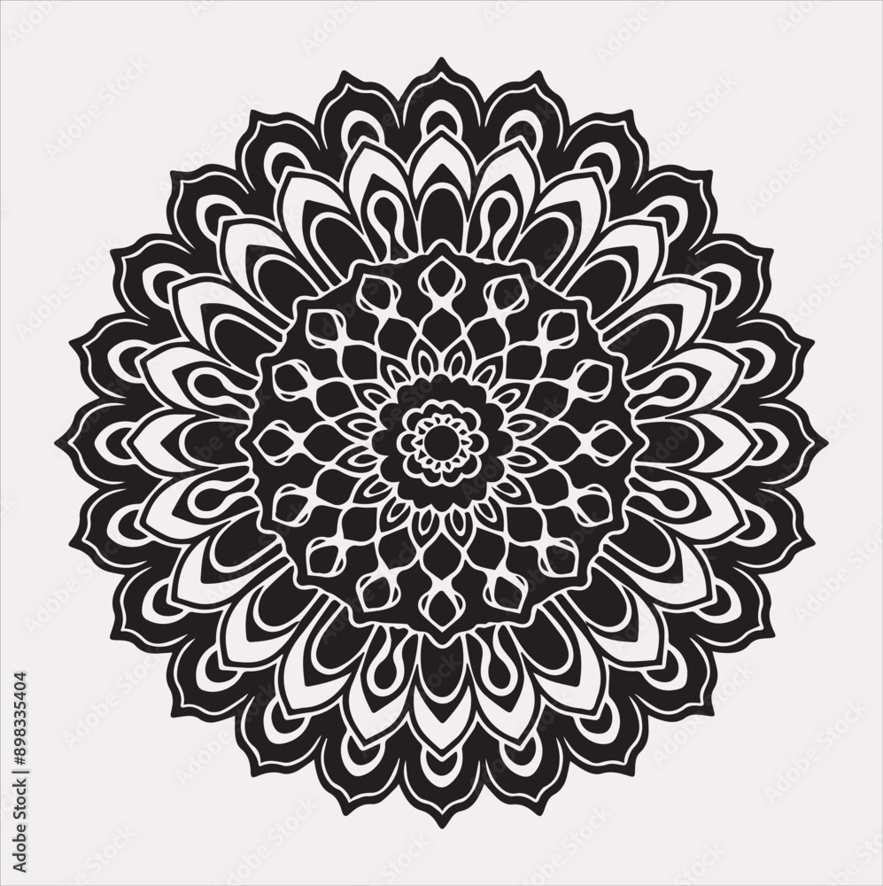 mandala silhouette vector on a white background mandala silhouette vector on a white background