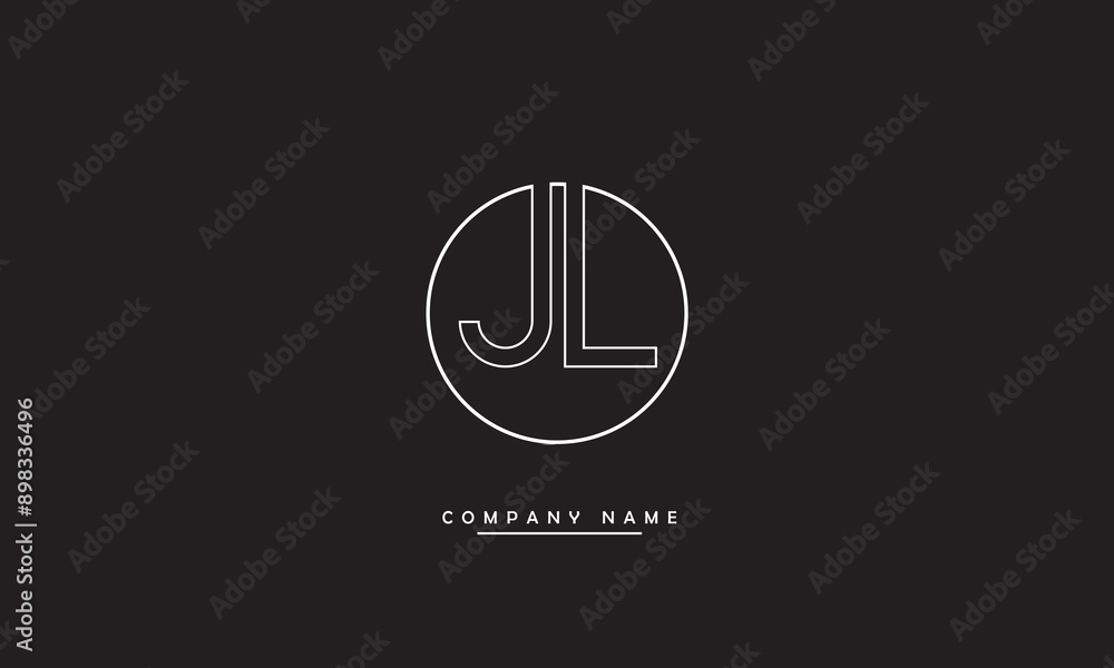 JL, LJ, J, L Abstract Letters Logo Monogram JL, LJ, J, L Abstract Letters Logo Monogram