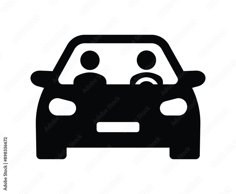 Obraz premium Carpool vector concept. Car sharing sign. Road trip vector illustration