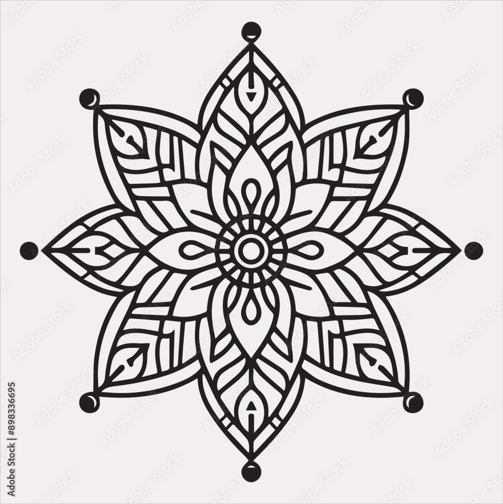 mandala silhouette vector on a white background mandala silhouette vector on a white background