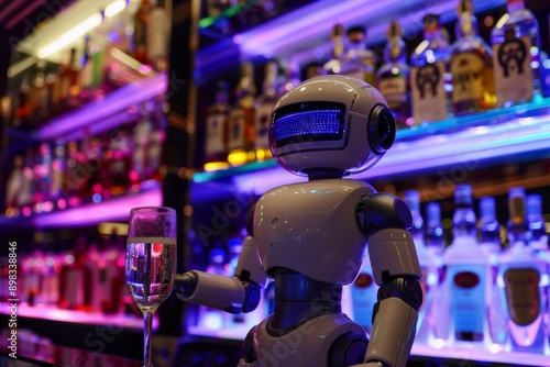 Wallpaper Mural Robot Bartender Serving a Drink. Torontodigital.ca
