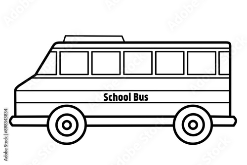Cute school bus sketch