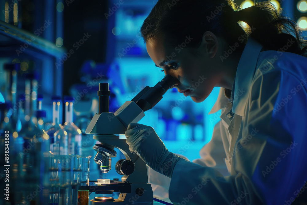 Female scientist working in the laboratory Female scientist working in the laboratory