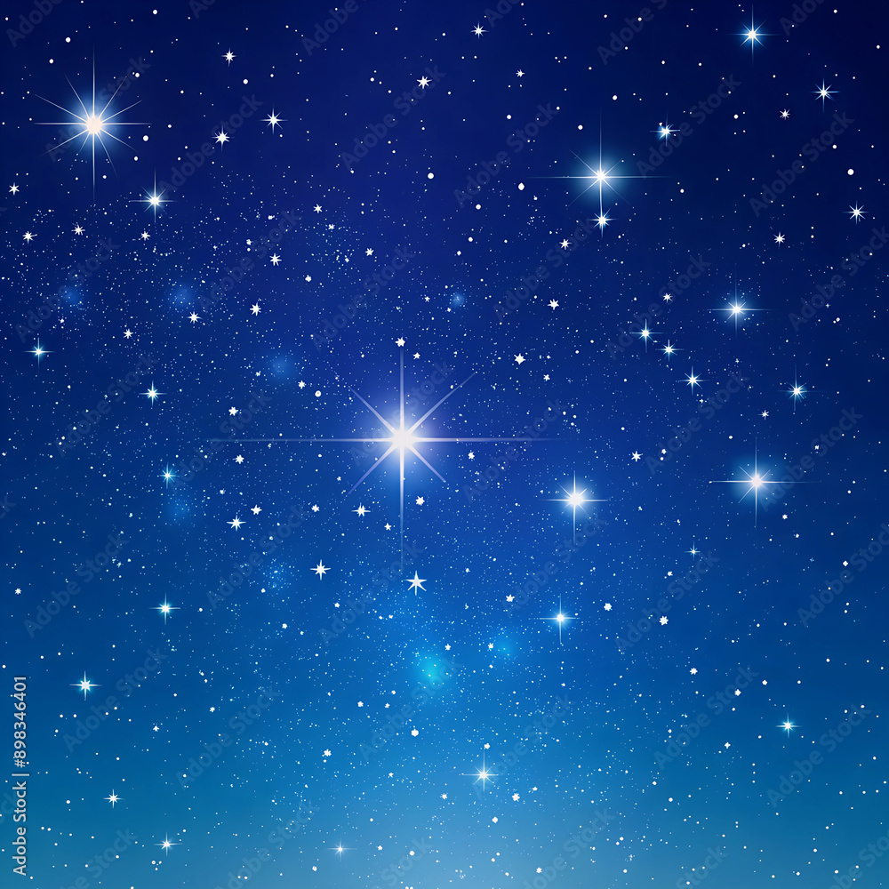 Starry Night Sky with Colorful Twilight, Cosmic Beauty, with Copy Space Starry Night Sky with Colorful Twilight, Cosmic Beauty, with Copy Space