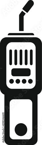 Gas detector device icon for methane and carbon monoxide detection on white background