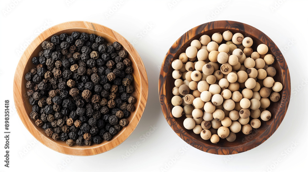 black_and_white_peppercorns_in_wooden_bowls_on_white_background_top_view_high_quality_isolated_16x9 black_and_white_peppercorns_in_wooden_bowls_on_white_background_top_view_high_quality_isolated_16x9