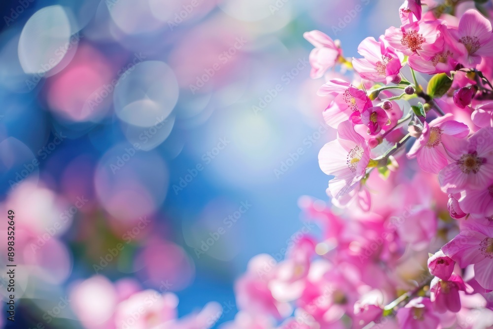 Vibrant pink flowers in bloom with a dreamy bokeh background, perfect for spring and nature-themed designs. Vibrant pink flowers in bloom with a dreamy bokeh background, perfect for spring and nature-themed designs.