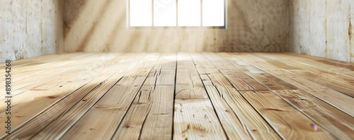 Warm beige wooden floors backdrop, providing a cozy and inviting atmosphere for your designs with room for text or graphic additions.