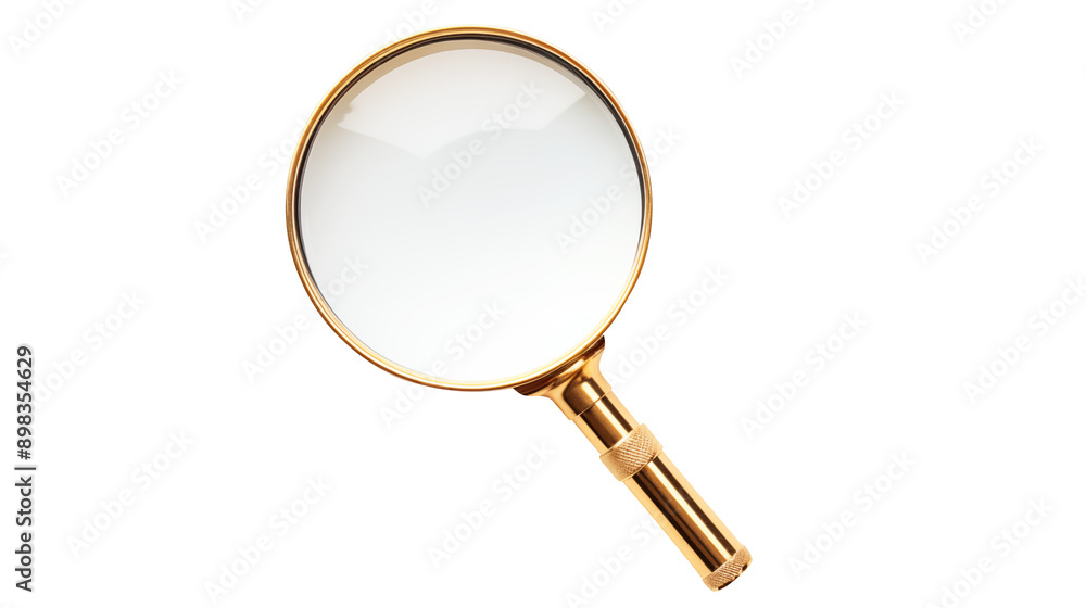 magnifying glass isolated on transparent white background, clipping path magnifying glass isolated on transparent white background, clipping path