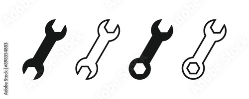 Wrench icon set. Repair icon vector. Tools icon set.