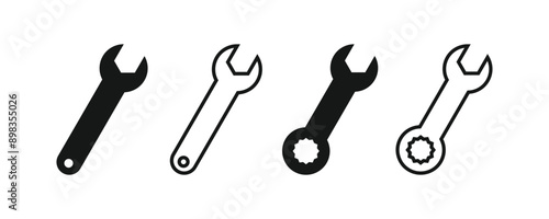 Wrench icon set. Repair icon vector. Tools icon set.