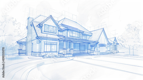 house plan blueprint, architectural blue print of a house, house blueprint