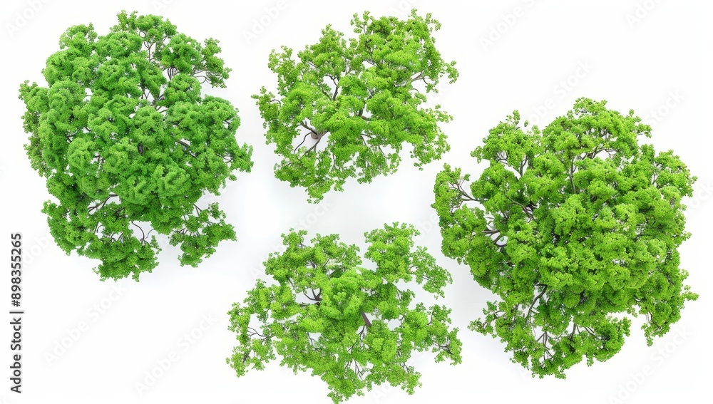 Aerial view of greenery forests trees canopy set on a transparent background for 3D rendering Aerial view of greenery forests trees canopy set on a transparent background for 3D rendering