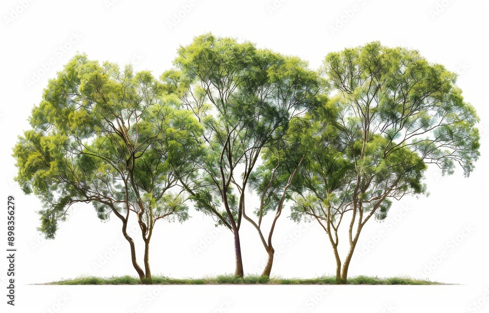 An image of a large hardwood tree group cutout on transparent backgrounds in 3D An image of a large hardwood tree group cutout on transparent backgrounds in 3D