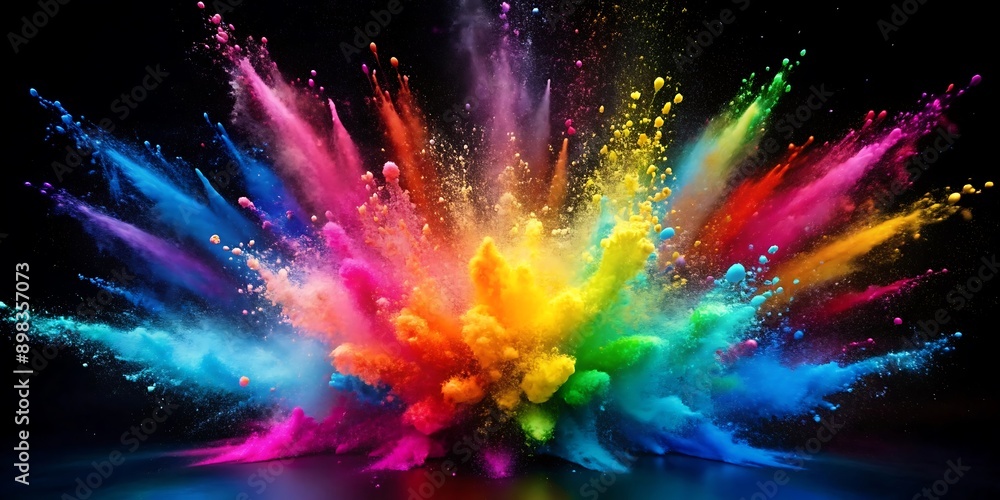 Photo colorful mixed rainbow holi powder Photo colorful mixed rainbow holi powder