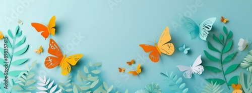 Decorative background flower butterfly spring garden botanical beauty blossom plant blue. Decorative background flower butterfly spring garden floral beauty blossom plant blue. Daisy wild morning