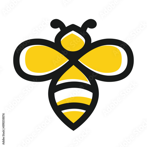 Honeybee icon. Bee Honey symbol vector stock illustration