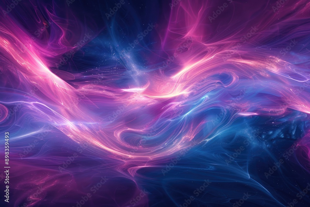 Massive gravitational waves rippling through the fabric of the universe, A spiral galaxy with swirling arms and bright stars against a dark background, AI generated Massive gravitational waves rippling through the fabric of the universe, A spiral galaxy with swirling arms and bright stars against a dark background, AI generated