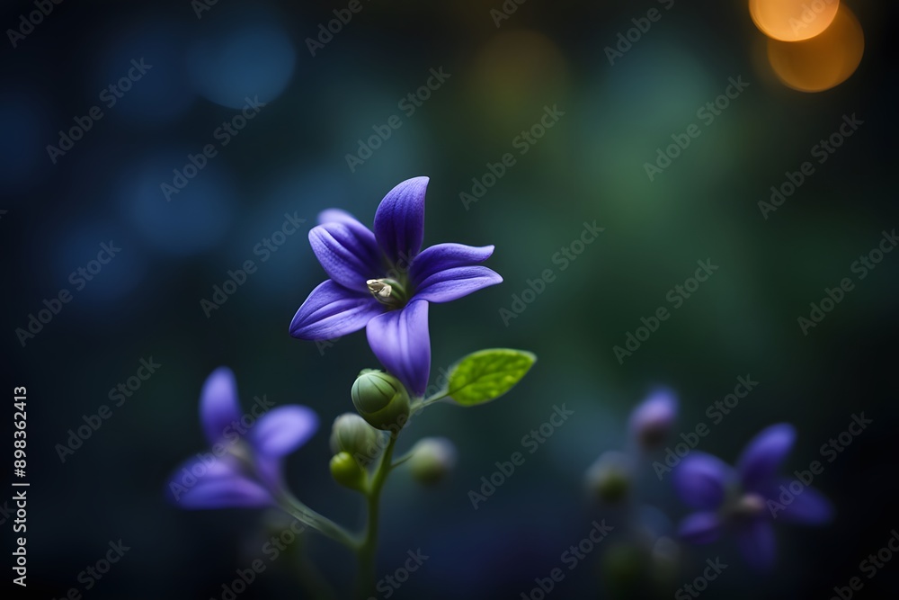 Paraguay nightshade flower bokeh background, AI Generated Paraguay nightshade flower bokeh background, AI Generated