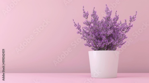 Decorative podium lilac abstract field studio beauty flower spring lavender floral display plant backdrop crystal backdrop for media.