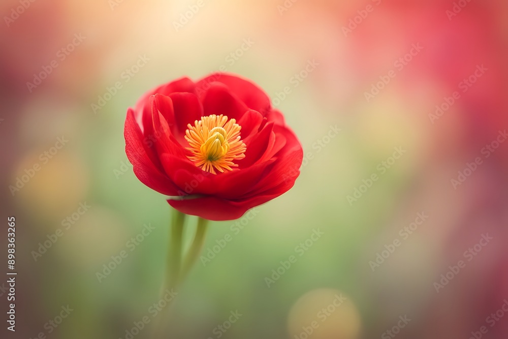 Persian buttercup flower bokeh background, AI Generated Persian buttercup flower bokeh background, AI Generated