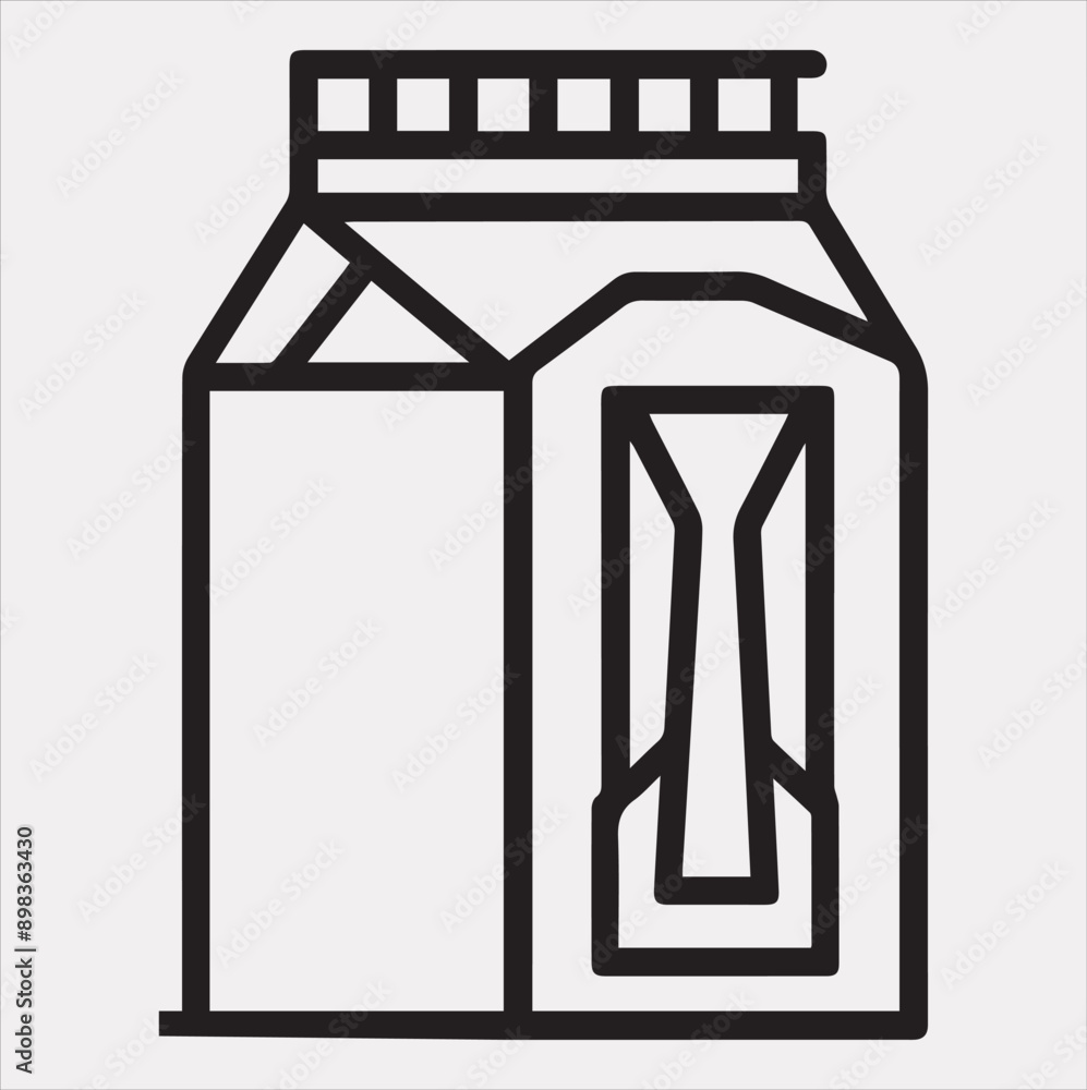 product Packaged line art silhouette vector on a white background product Packaged line art silhouette vector on a white background