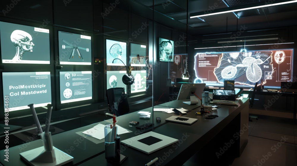 digital forensic analysis lab, where participants learn to solve crimes through virtual reality simulations, screens displaying evidence collection techniques and analysis tools digital forensic analysis lab, where participants learn to solve crimes through virtual reality simulations, screens displaying evidence collection techniques and analysis tools