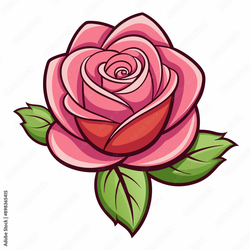 custom made wallpaper toronto digitalPink color rose flower vector illustration 