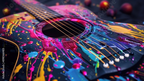 Colorful Acoustic Guitar