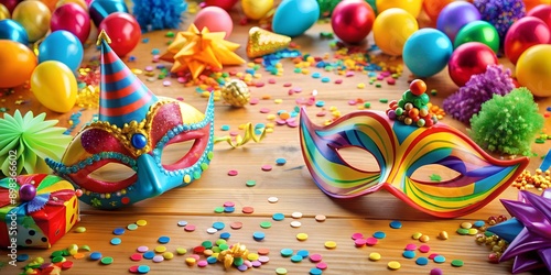 Party Fete Karneval Geburtstag  Dekoration AI Generative © boxcs
