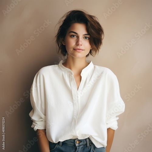 Casual stylish woman portrait