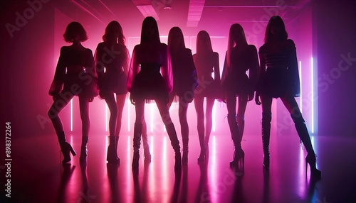 Kpop idols from South Korea, Kpop music group, Generative AI