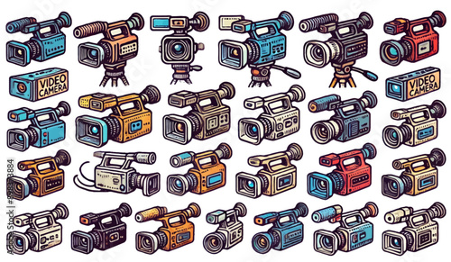 Retro Styled Video Cameras Collection