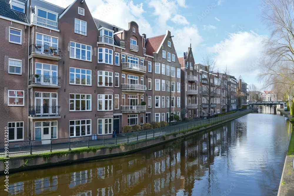 Houses along the canals of Amsterdam Houses along the canals of Amsterdam
