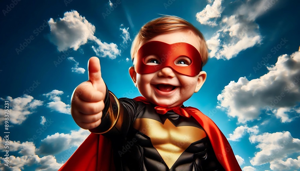 young boy dressed as a superhero giving a thumbs up young boy dressed as a superhero giving a thumbs up