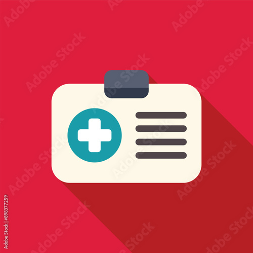 Medical badge representing health insurance, medical costs, and access to healthcare