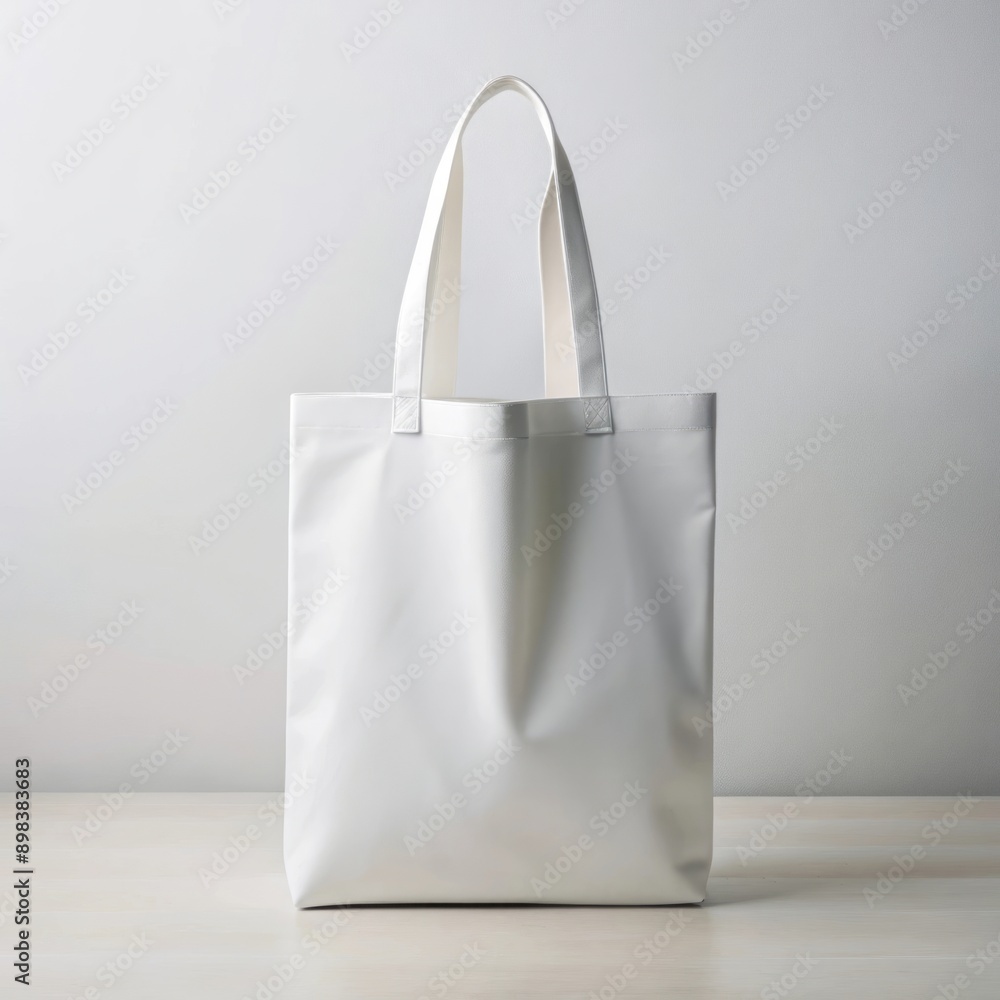 White durable Tote Bag Mockup on a clean background White durable Tote Bag Mockup on a clean background